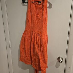 J. Crew Vibrant Orange CottonDress